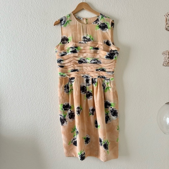 MOSCHINO Cheap and Chic Watercolor Silk Floral Dress - Picture 1 of 7